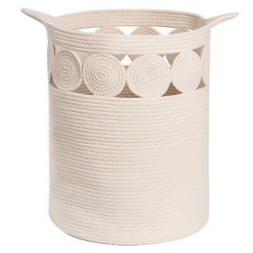 Bohemian Style Cotton Rope Storage Basket for Bedroom, Bathroom and Childrens