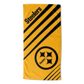 Steelers OFFICIAL NFL "Upward" Jacquard Beach Towel; 36" x 72"