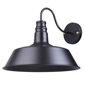 14in Wall-mounted Metal Light/Black